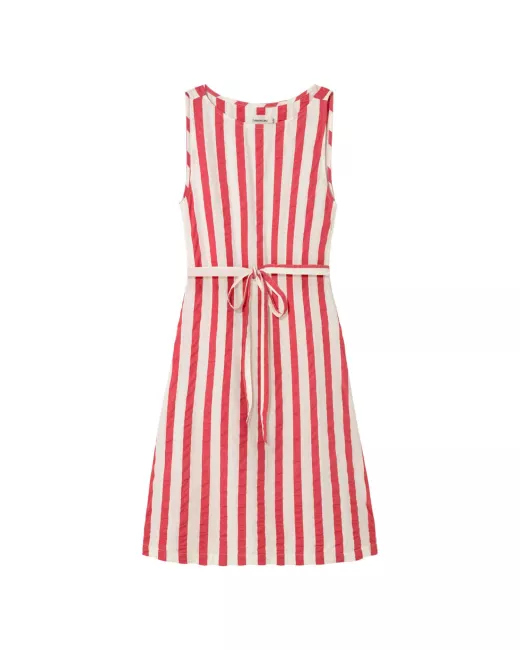 Thinking MU - Robe RED MAXI STRIPES CECILE