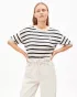 Pull coupe ample LIZAA LINO STRIPES