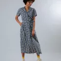 Marisol Navy Lange recht gesneden jurk