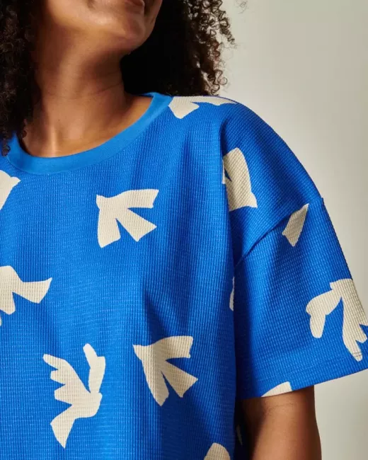 Waffle-textured organic cotton pyjama