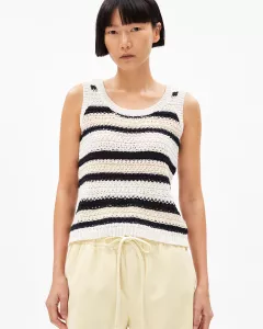 Gebreide top van biologisch katoen CLAAIRE Stripes