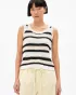 Top en tricot de coton biologique CLAAIRE Stripes