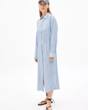 Armedangels - Robe tissée en lin MATHAA LINO STRIPES