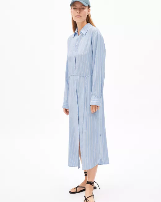 Armedangels - Robe tissée en lin MATHAA LINO STRIPES