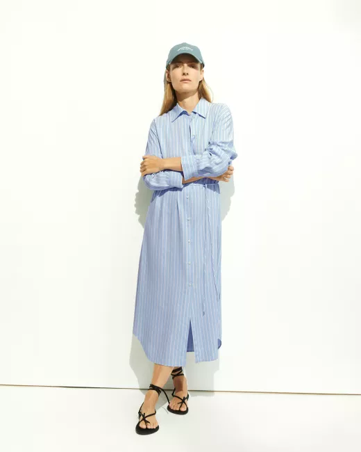 Armedangels - Robe tissée en lin MATHAA LINO STRIPES Armedangels - Robe tissée en lin MATHAA LINO STRIPES