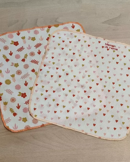 Set van 5 upcycled stoffen zakdoeken