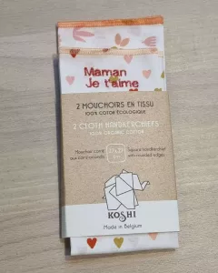 MOUCHOIRS KOSHI –Mouchoirs Duo Small – Cadeau spécial Fête des Mères MOUCHOIRS KOSHI –Mouchoirs Duo Small – Cadeau spécial Fête des Mères
