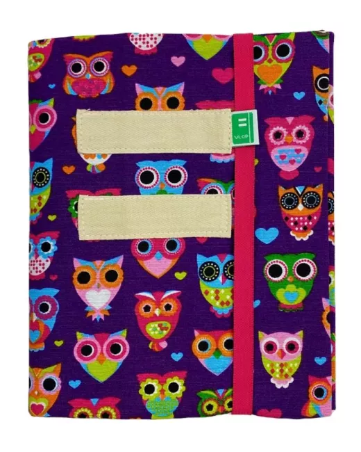 Vlop - Protège-cahier réutilisable Hiboux 