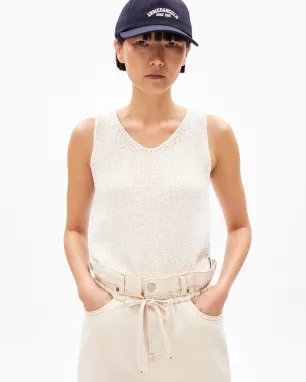 Knitted top made from organic cotton CLAAIRE Stripes