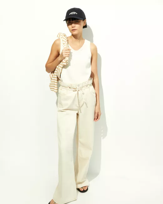 Knitted top made from organic cotton CLAAIRE Stripes