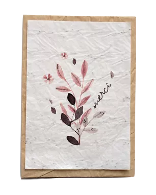 Growing paper – Carte ensemencée – Fleuri Merci bouquet