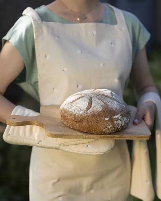 Biologisch katoenen keukenschort BOHO CHIC