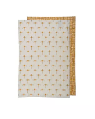 Tea Towel Golden Dragonfly Set of 2