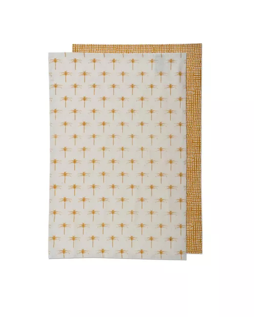 Set de 2 essuies en coton bio Golden Dragonfly