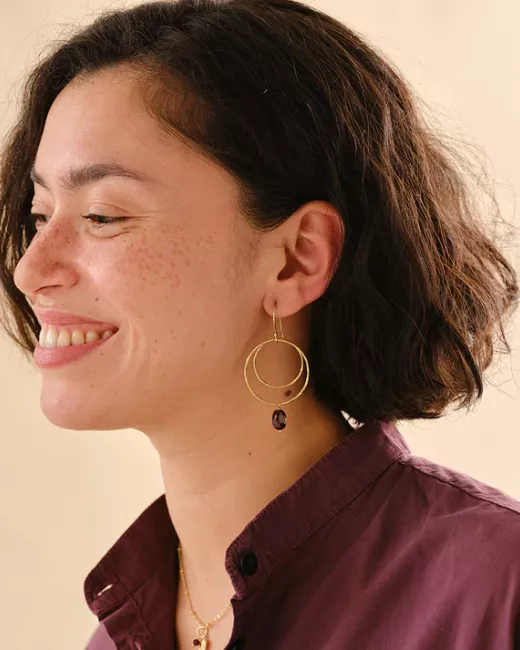 Enjoyable Aventurine Gold Plated Earrings