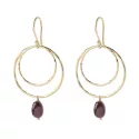 Enjoyable Garnet Earrings Gold Plated