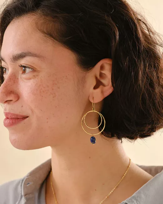 Enjoyable Garnet Earrings Gold Plated