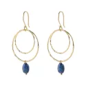 Enjoyable Lapis Lazuli Earrings Gold Plated