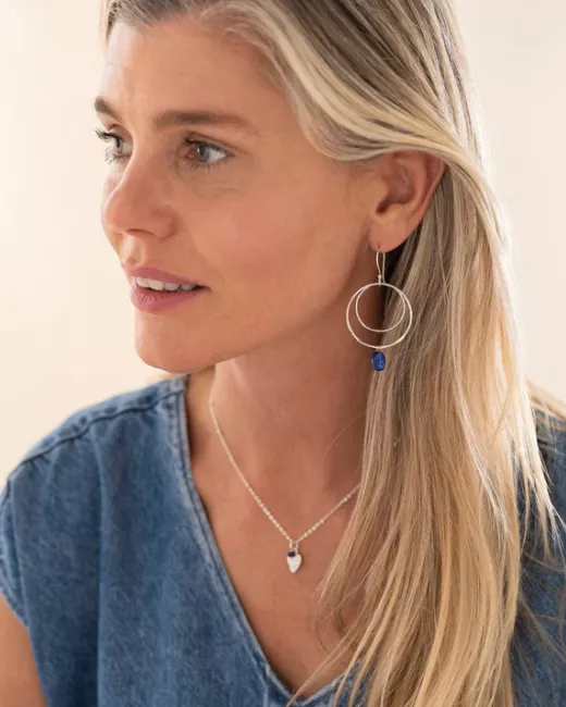 Enjoyable Lapis Lazuli Earrings Gold Plated