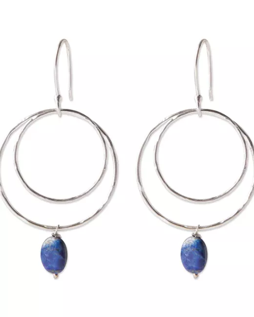 A Beautiful Story - Boucles d'oreilles Enjoyable Lapis Lazuli Plaqué Argent