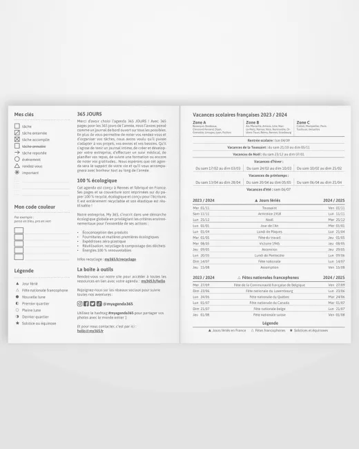 Agenda Journalier 2024 / 2025 – 365 JOURS