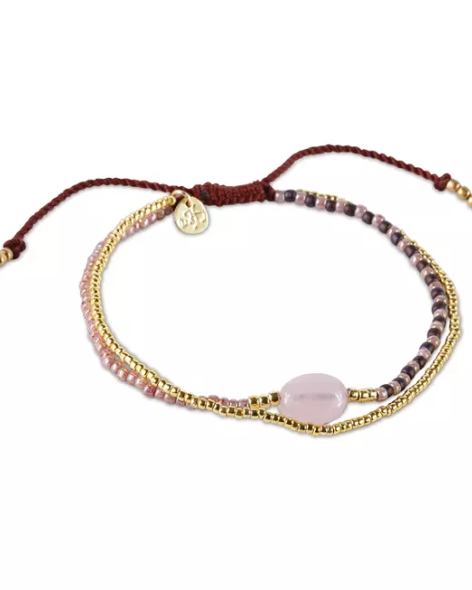 A Beautiful Story - Bracelet Soothing Quartz Rose Doré