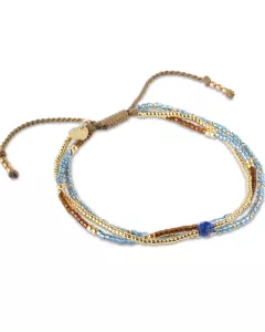 A Beautiful Story - Bracelet Reflection Lapis lazuli Doré