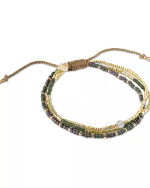 Reflection Lapis lazuli Bracelet Gold Colored