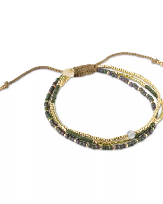 A Beautiful Story - Bracelet Reflection Labradorite Doré