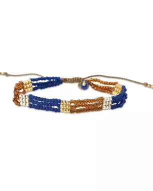 A Beautiful Story - Bracelet Harmonious Lapis lazuli Doré