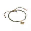 Hoping Labradoriet Armband Goudkleurig