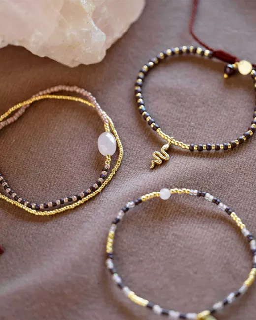 A Beautiful Story - Bracelet Sensible Quartz Rose Doré