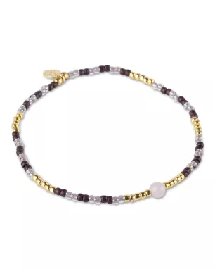 Soothing Rose Quartz Bracelet Gold Colored