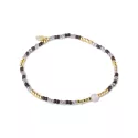 Sensible Rose Quartz Bracelet Gold Colored