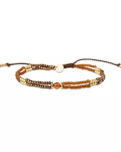 Amuse Labradoriet Edelsteen Mix Armband Goudkleurig