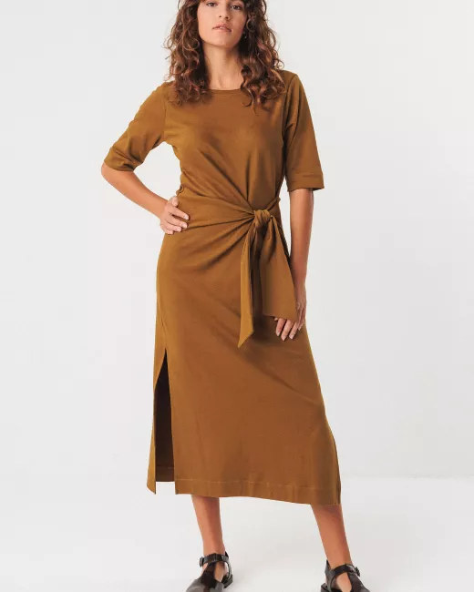 Mid-length dress in organic cotton KALA
