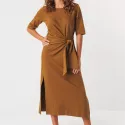 Mid-length dress in organic cotton ANI