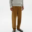 WOTAN relaxed brown pleated trousers
