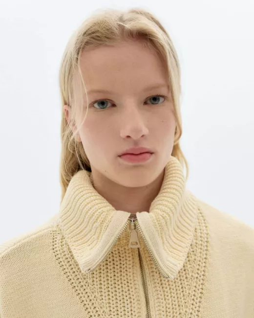 Biologisch katoenen trui met truckerkraag RONYIAAS