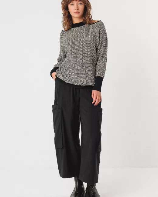 Batwing-sleeve sweater LEDEA