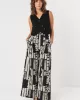 SKFK - Pantalon palazzo à taille haute BASABE