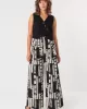 SKFK - Pantalon palazzo à taille haute BASABE