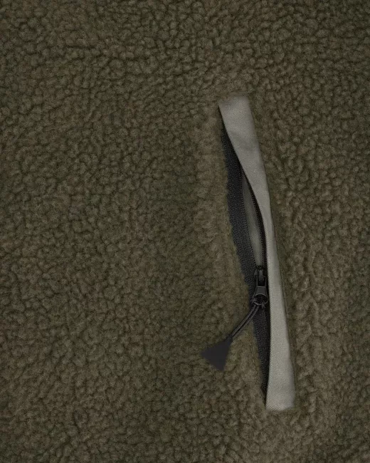 MAIUM - Veste en polaire - Teddy Cardigan - Army Green