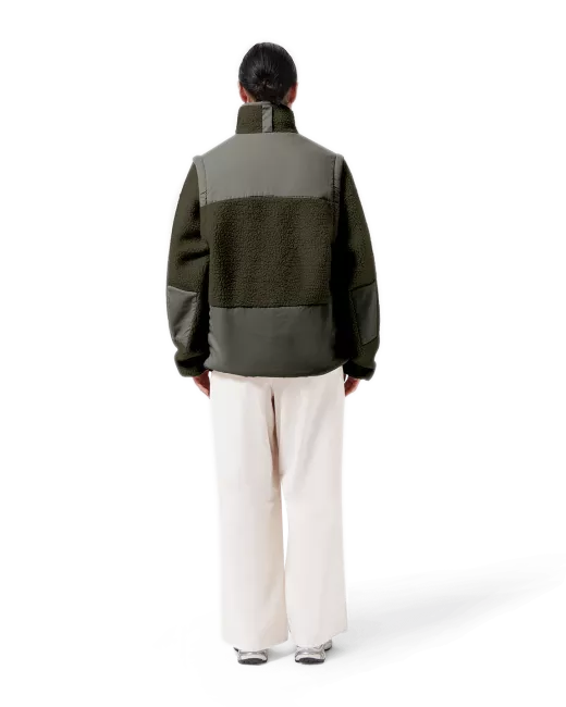 MAIUM - Veste en polaire - Teddy Cardigan - Army Green