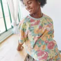 Long organic cotton pajama - Allamanda Vert