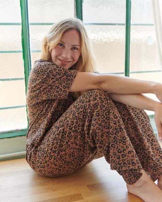 Long organic cotton pajama - Allamanda Vert Long organic cotton pajama - Allamanda Vert