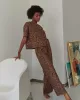 We are Jolies - Pyjama long en coton bio - Léopard Marron