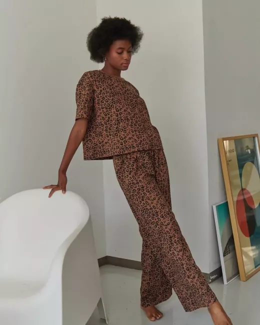 Long organic cotton pajama - Allamanda Vert Long organic cotton pajama - Allamanda Vert