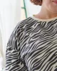 Long organic cotton pajama - Léopard Marron