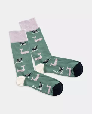 DillySocks - Chaussettes colorées avec motif Whale Party